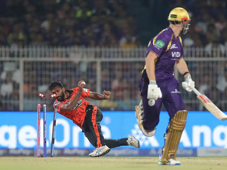 અભિષેક શર્મા OUT કે NOT OUT?:KKR સામે કેચ આઉટ પર વિવાદ, કોચ પણ આશ્ચર્ય પામ્યા, અભિષેકની હૈદરાબાદ માટે 100 સિક્સર પૂરી; મોમેન્ટ્સ