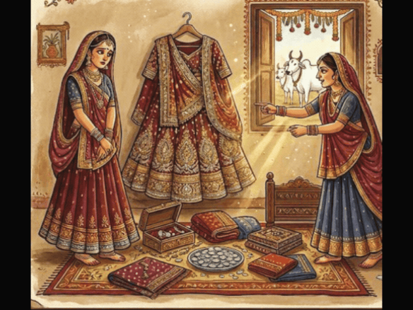 મેંદી રંગ લાગ્યો:સવા મણ સોનાનું કાપડું રે…