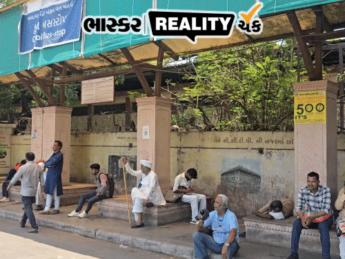 AMCના હીટ એક્શન પ્લાનનો ફિયાસ્કો, નાગરિકો રામભરોસે:43 ડિગ્રી ગરમીમાં બસ સ્ટેન્ડ પર સ્પ્રિન્કલર-કુલર બંધ; બગીચાઓમાં પાણીની વ્યવસ્થા નહીં