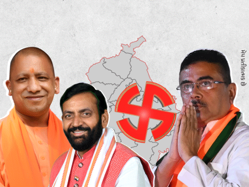 સૈની-સુવેન્દુ-યોગી, BJPનું ટ્રિપલ એન્જિન પંજાબ મિશન:5 મહિનામાં સૈનીની 45 મુલાકાત, યુપી-બંગાળ મોડેલનું વચન; 33% OBC વોટ ટાર્ગેટ